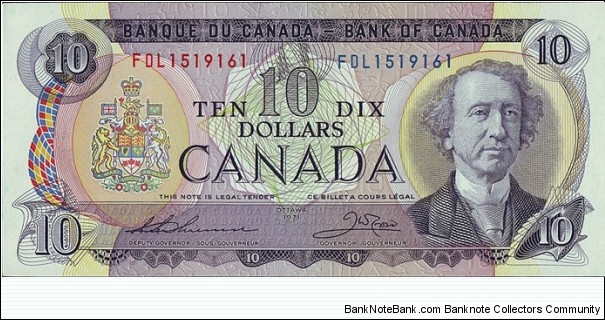 Canada 1971 10 Dollars. Banknote