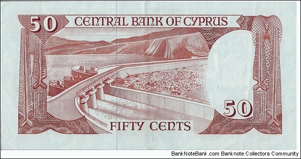 Banknote from Cyprus year 1983