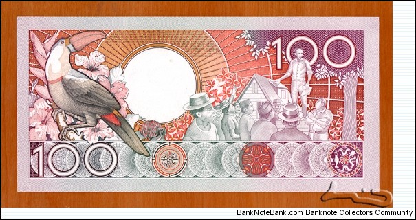 Banknote from Suriname year 1986