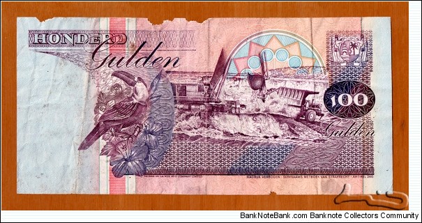 Banknote from Suriname year 1998