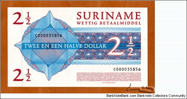 Banknote from Suriname year 2004