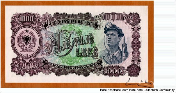 Banknote from Albania year 1957