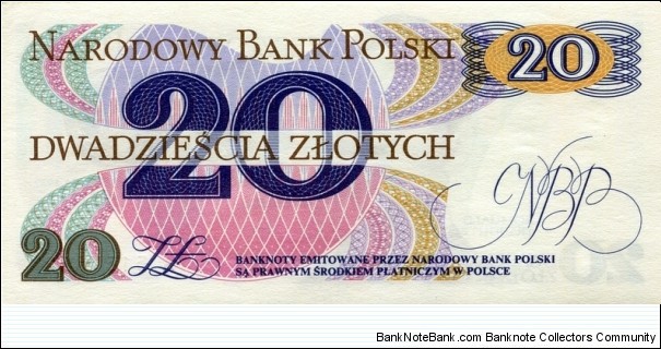 Banknote from Poland year 1982