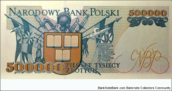 Banknote from Poland year 1993