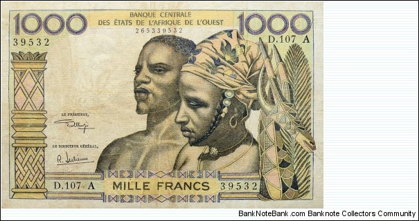 1000 Francs - A Banknote