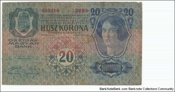 Banknote from Austria year 1913