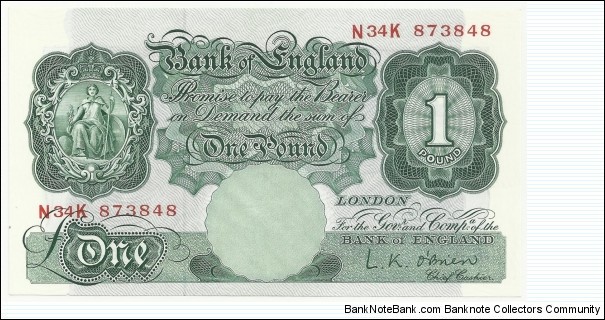 Bank of England 1 Pound ND(1961) Banknote