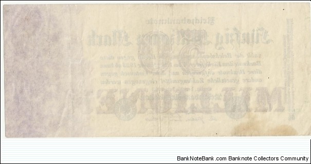 Banknote from Germany year 1923