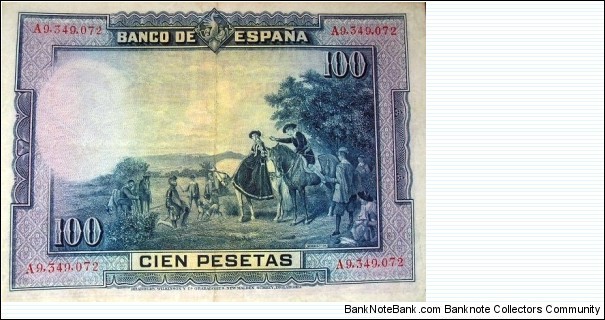 Banknote from Spain year 1928