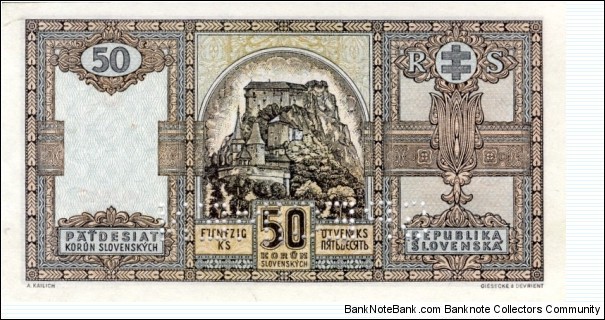 Banknote from Slovakia year 1940