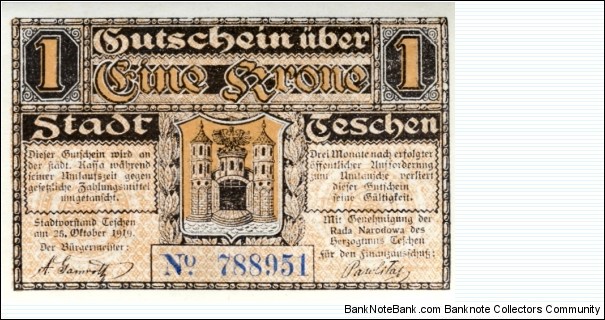 Banknote from Poland year 1919