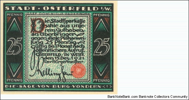 Banknote from Germany year 1921