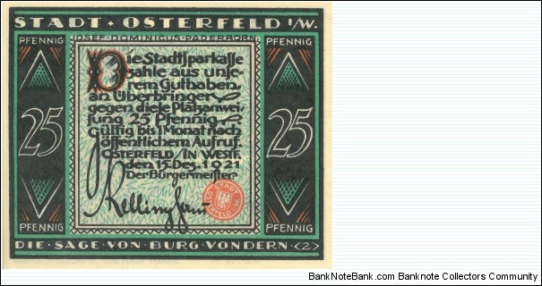 Banknote from Germany year 1921