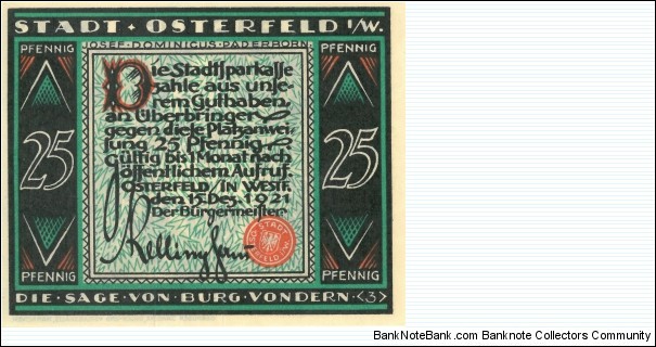 Banknote from Germany year 1921