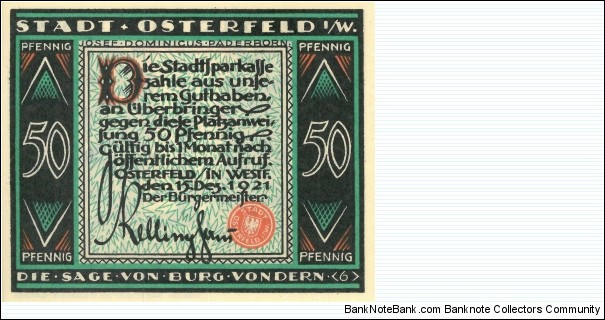 Banknote from Germany year 1921