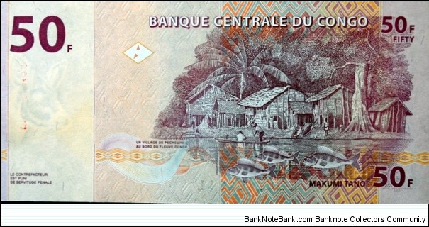 Banknote from Congo year 2013