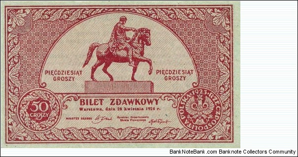 50 Groszy - Bilet zdawkowy Banknote