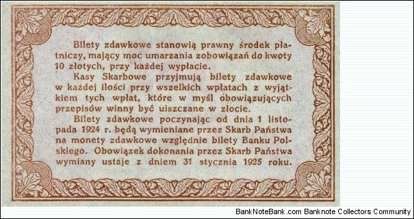 Banknote from Poland year 1924