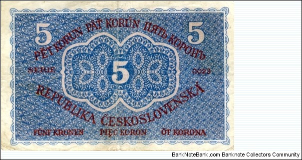 Banknote from Czech Republic year 1919