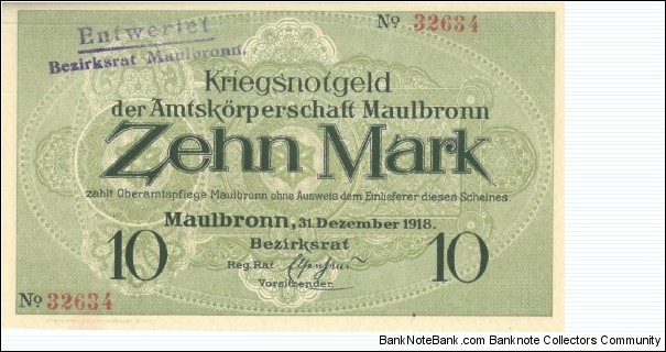 Banknote from Germany year 1918