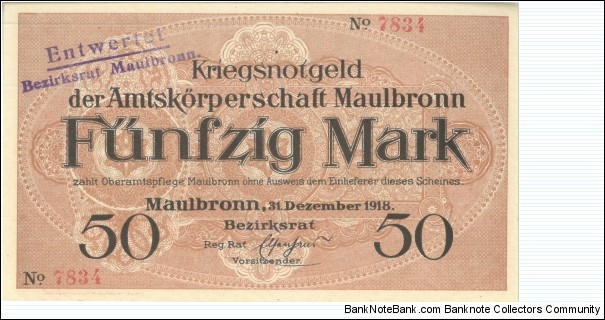 Banknote from Germany year 1918