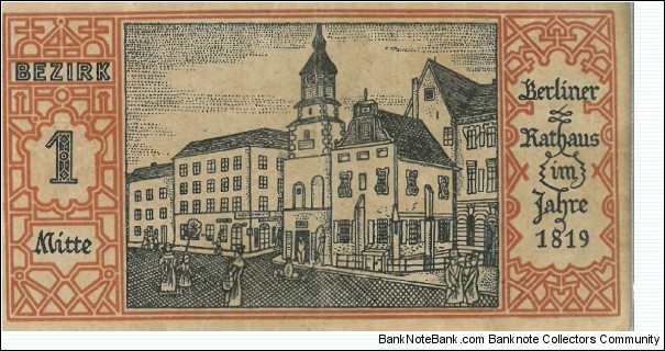 Notgeld:
Berlin (1) Banknote