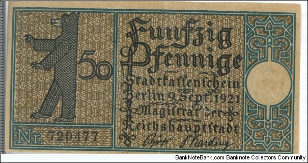 Banknote from Germany year 1921