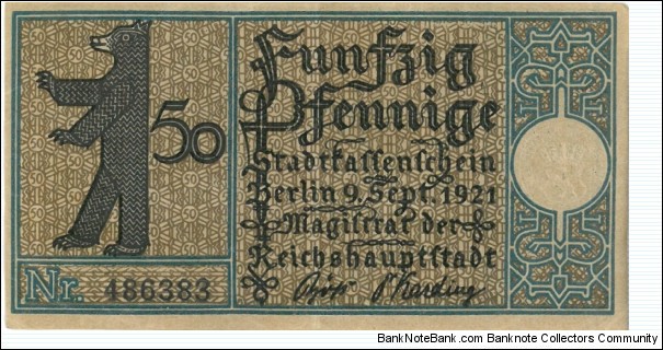 Banknote from Germany year 1921