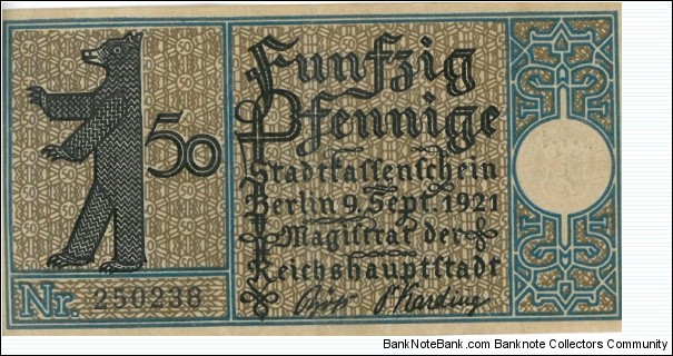 Banknote from Germany year 1921