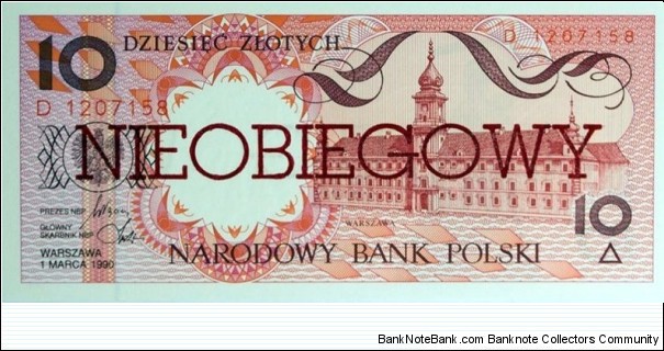 10 Złotych - Nieobiegowy Banknote