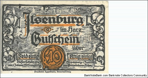 Banknote from Germany year 1921