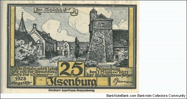 Notgeld:
Iisenburg Banknote