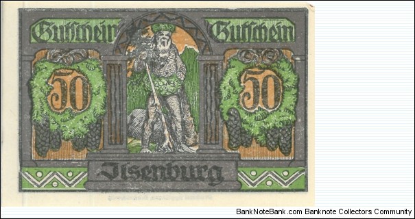 Notgeld:
Iisenburg Banknote