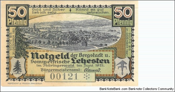 Banknote from Germany year 1921