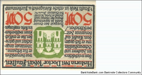 Banknote from Germany year 1921