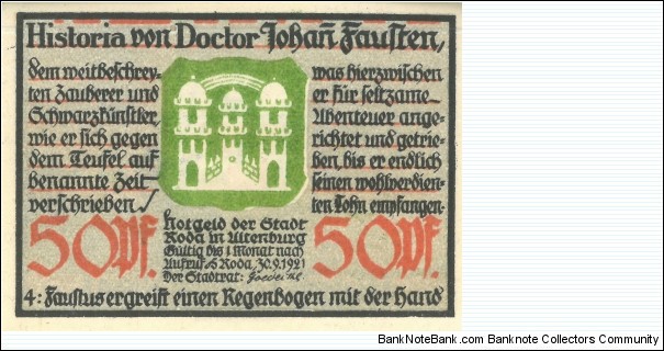 Banknote from Germany year 1921