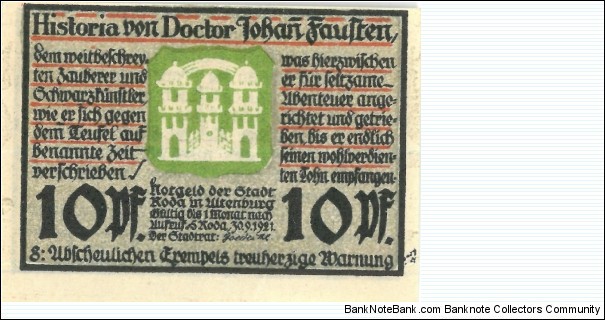 Banknote from Germany year 1921