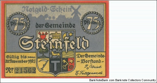 Notgeld:
Steinfeld Banknote