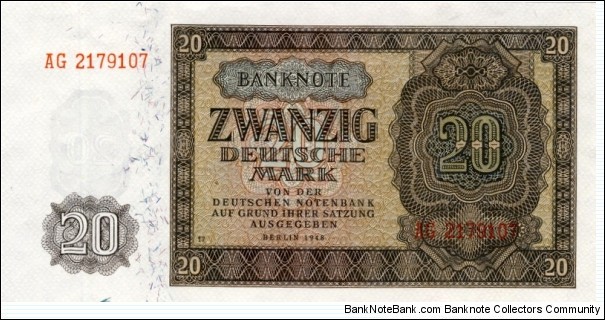 20 Mark - East Germany Banknote