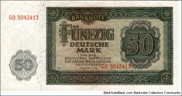 50 Mark - East Germany Banknote