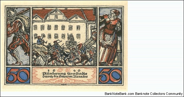 Notgeld:
Arnstadt (2 of 6) Banknote
