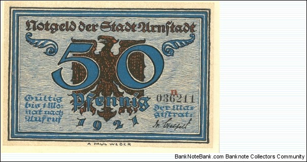 Banknote from Germany year 1921