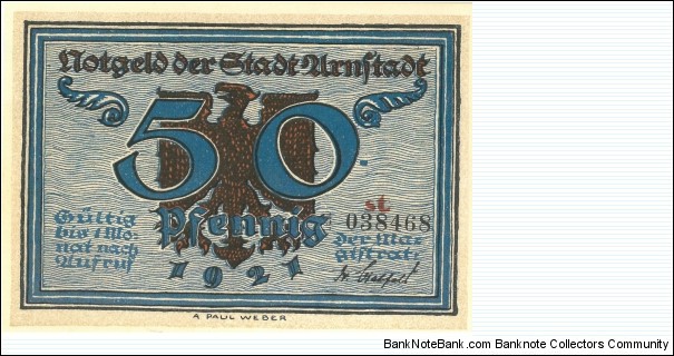 Banknote from Germany year 1921