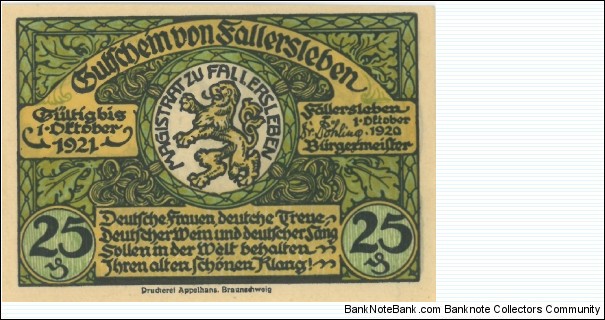 Banknote from Germany year 1921