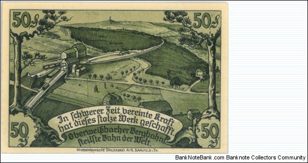 Notgeld:
Oberweibach Banknote