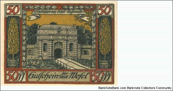 Notgeld:
Wessel (1 of 6)

Good friend of the city Melel Banknote