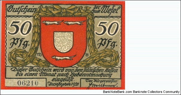 Banknote from Germany year 1921