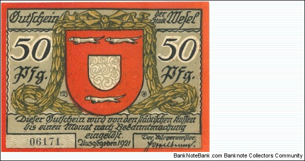 Banknote from Germany year 1921