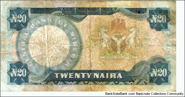 Banknote from Nigeria year 1984