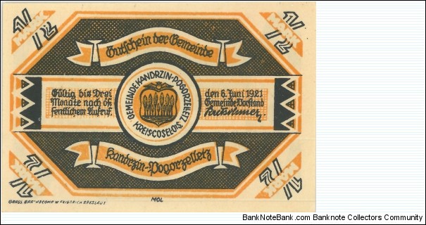 Banknote from Germany year 1921